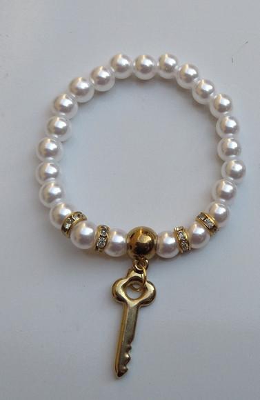 Pulseira de pérolas para madrinha