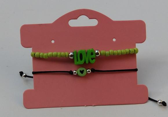 Kit pulseiras Love Verde
