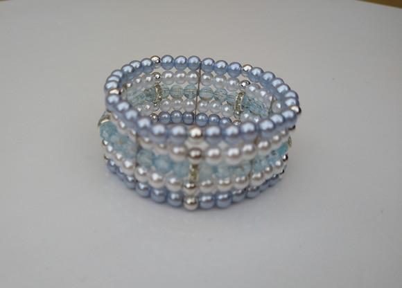 Bracelete de Pérolas Azuis (adulto)