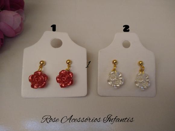 Kit com 2 Pares de Brincos Rosinha