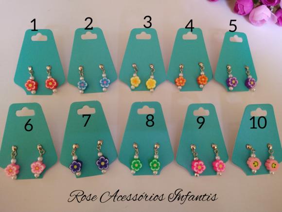 Kit brinco infantil rosinha