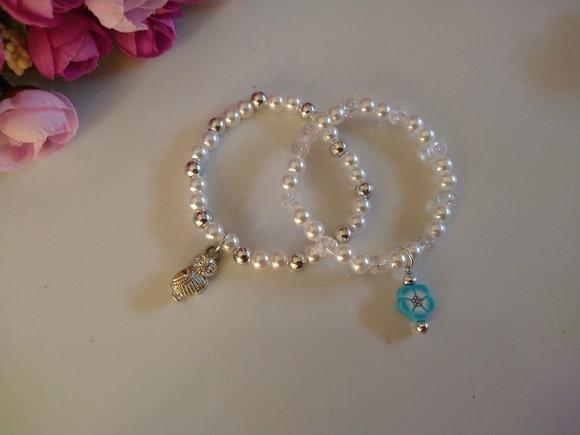 Kit pulseiras flor verde