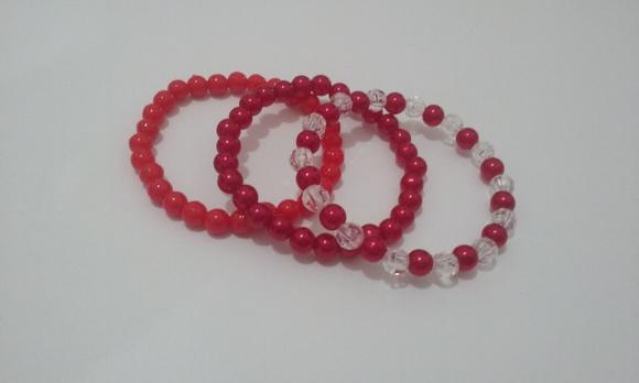 Kit Pulseira vermelhas infantil