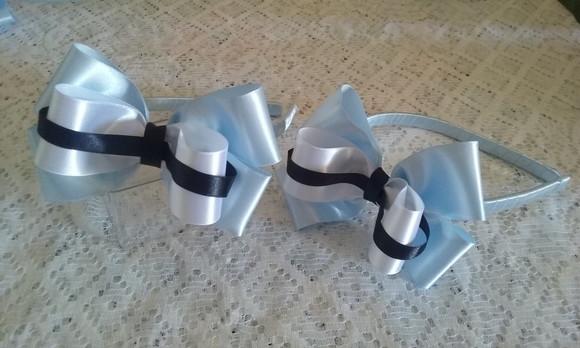 Tiara de Cetim Azul