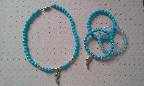 Colar e Pulseiras Sapatinho
