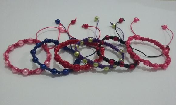Kit Pulseira Infantil Shambala pérolas