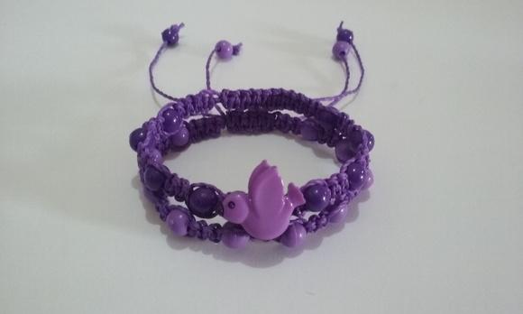 Kit Pulseira Infantil Shambala Lilás