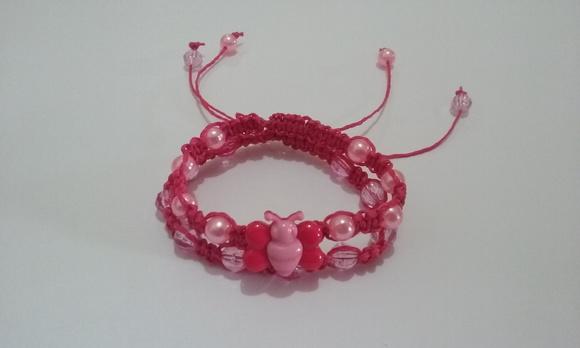 Kit Pulseira Infantil Shambala Rosa