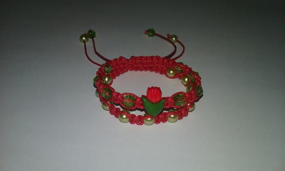 Kit Pulseira Infantil Shambala Vermelha