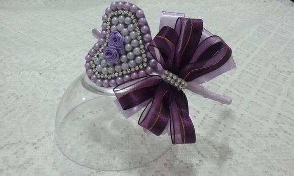 Tiara Coração Lilás