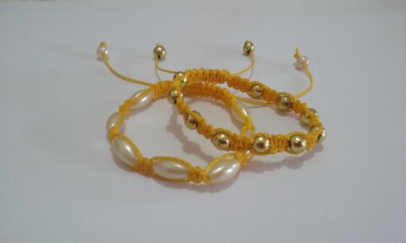 Kit Pulseiras Infantis Shambala Amarela