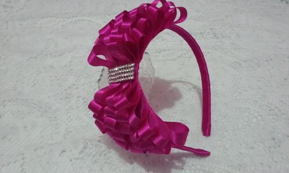 Tiara Laço Pink