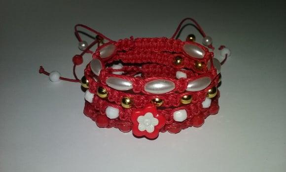 Mix Pulseira Infantil Shambala Vermelha