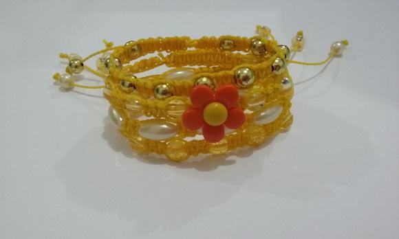 Mix Pulseira Infantil Shambala Amarela