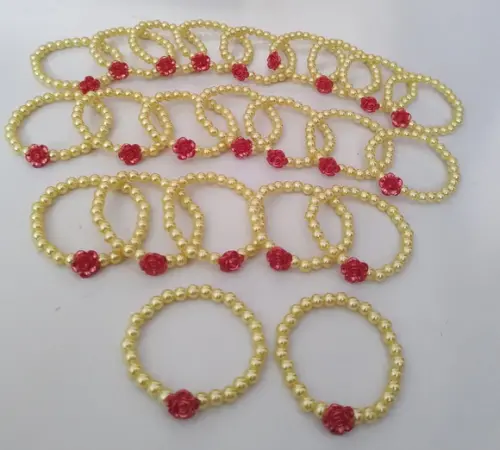 Pulseira Flor Vermelha