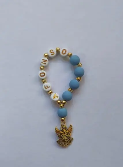 Mini Terço Personalizado Dourado