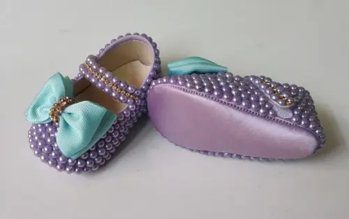 Sapatinho Lilas ( Sola de Tecido)