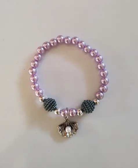 Pulseira Infantil Concha com Pérola