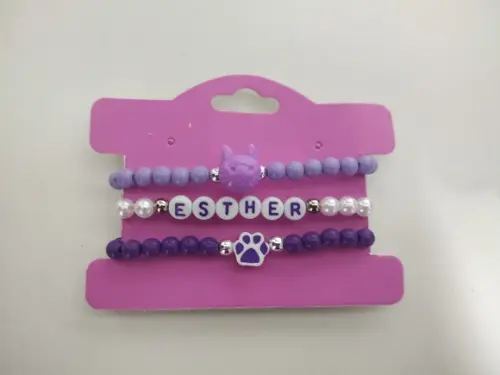 Kit Pulseira Infantil Gatinho