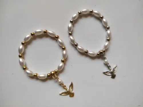 Kit com 2 Pulseiras Terço Infantil Espírito Santo