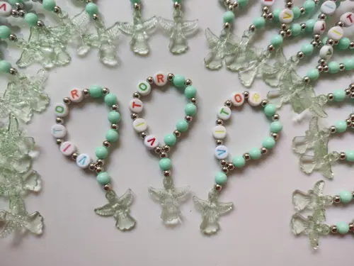 Mini Terço Personalizado Anjo Verde