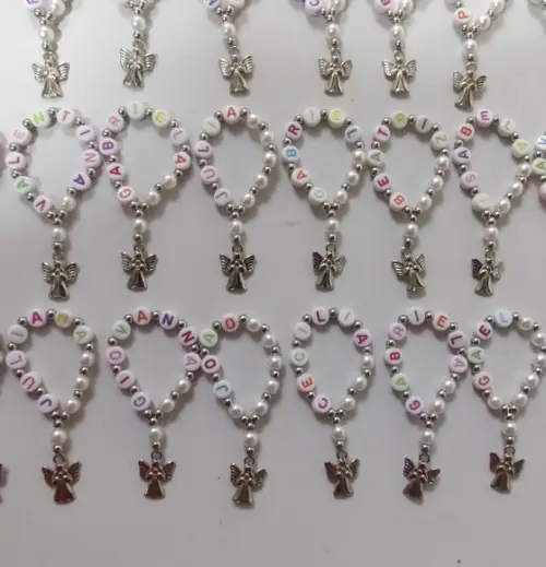 Mini Terço Personalizado Anjinho