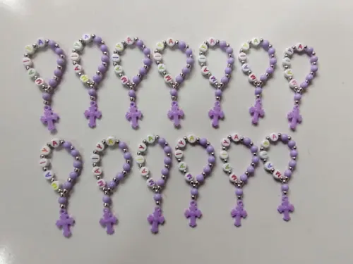 Mini Terço Personalizado Lilás