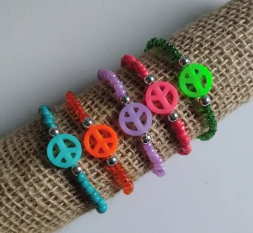 Kit com 5 Pulseiras da Paz Infantil ou Adulto