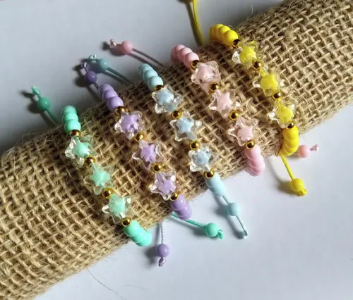 Kit com 5 Pulseiras Shambala Estrelinhas