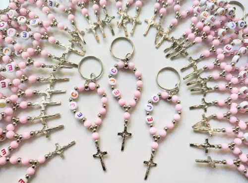 Mini Chaveiro Terço Personalizado.