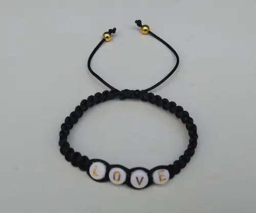 Pulseira shambala preta Love
