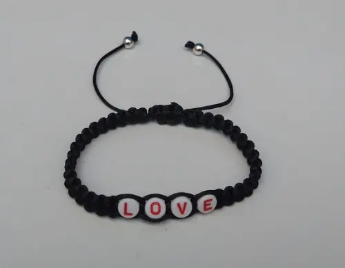Pulseira shambala preta Love