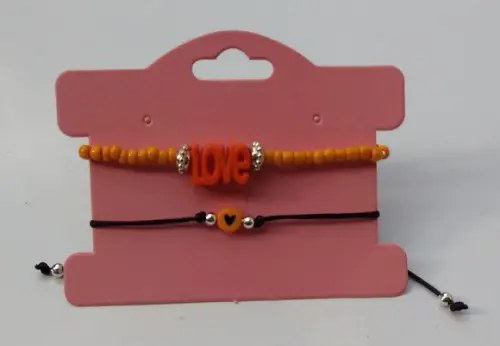 Kit Pulseiras Love Laranja