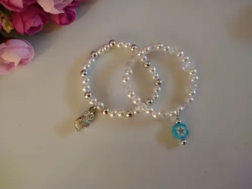 Kit pulseiras "flor verde"