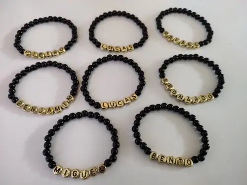 Pulseira Infantil Personalizada Dourada