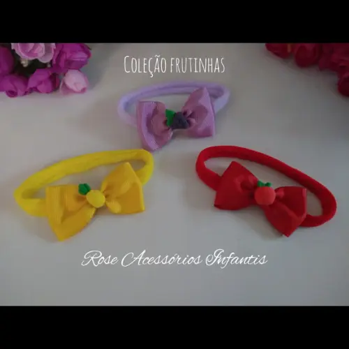 Kit 3 Faixinhas "frutinhas"