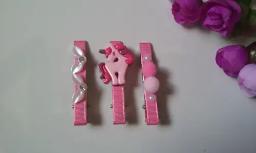 Hair Clip "unicórnio Rosa"