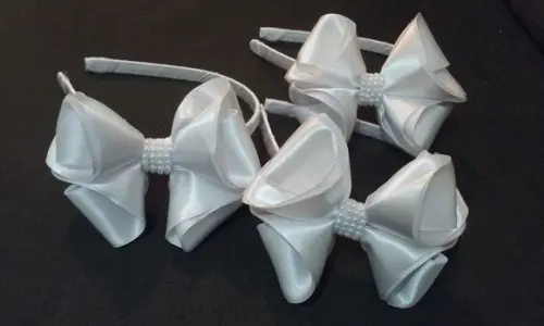 Tiara Laço Branco