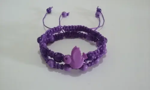 Kit Pulseira Infantil Shambala Lilás