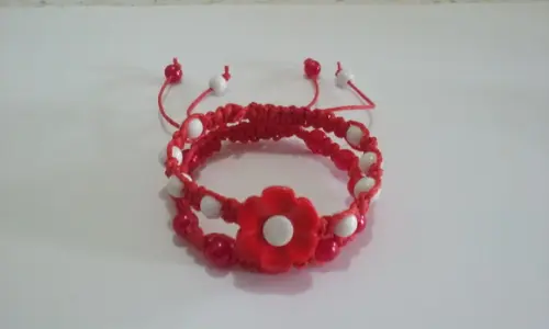 Kit Pulseira Infantil Shambala Vermelha