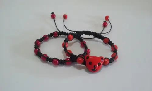 Kit Pulseira Infantil Shambala Vermelha