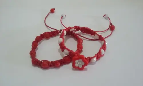 Kit Pulseira Infantil Shambala Vermelha