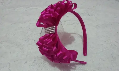 Tiara Laço Pink