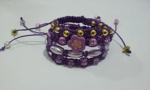 Mix Pulseira Infantil Shambala Lilás