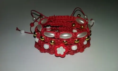Mix Pulseira Infantil Shambala Vermelha