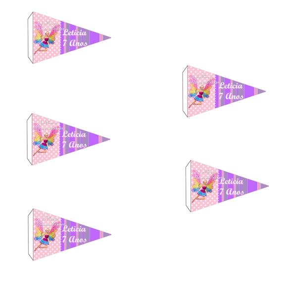 Bandeirinha Docinho Barbie Butterfly