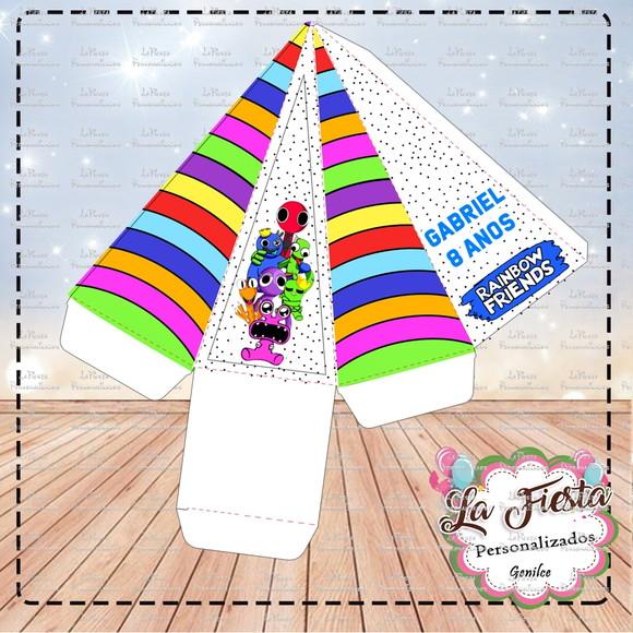 Caixa Piramide Rainbow Friends