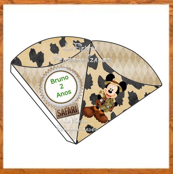 Cone Dois Lados Mickey Safari