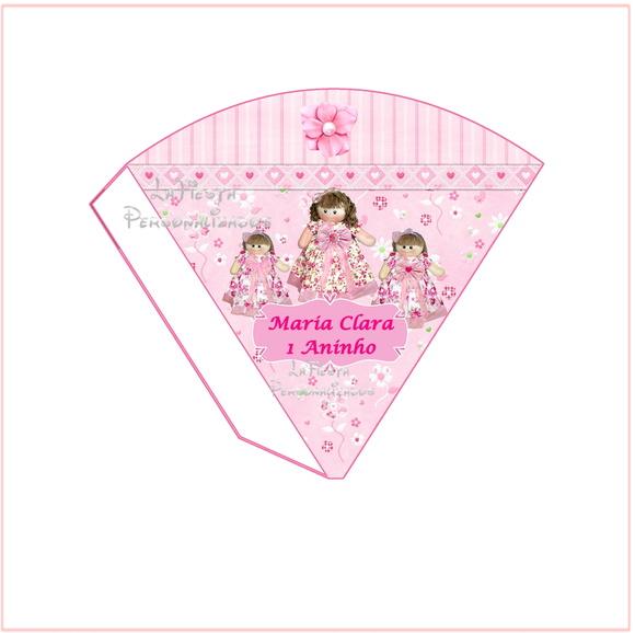 Cone Redondo Boneca Rosa