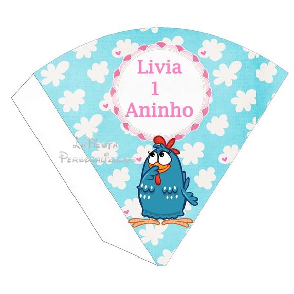 Cone Redondo Galinha Pintadinha Menina